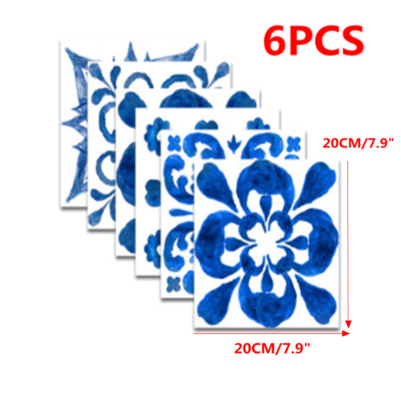 6Pcs Waterproof Tile Style Tile Stickers European and American Tile Stickers - MRSLM