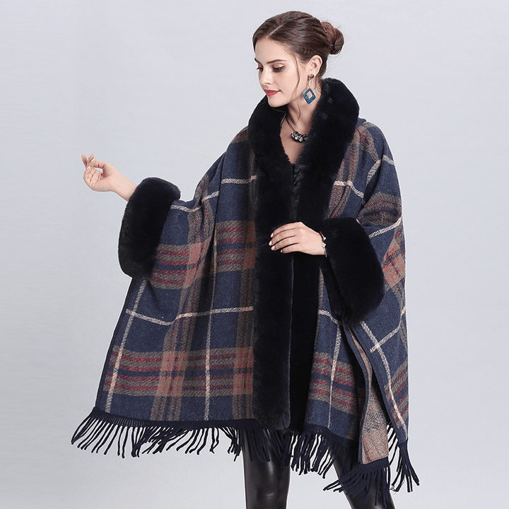 Knitted Cardigan Coat Cloak Shawl - MRSLM