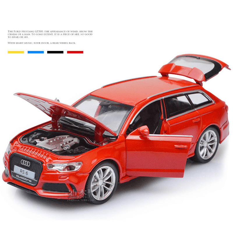 Children'S Soor Open Sound and Light Pull Back Toy Alloy Car Model - MRSLM