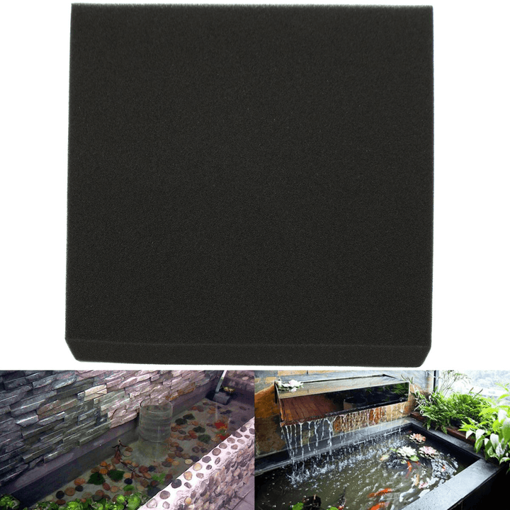 50X50X4Cm Black Aquarium Biochemical Cotton Filter Foam Fish Tank Sponge Pads - MRSLM