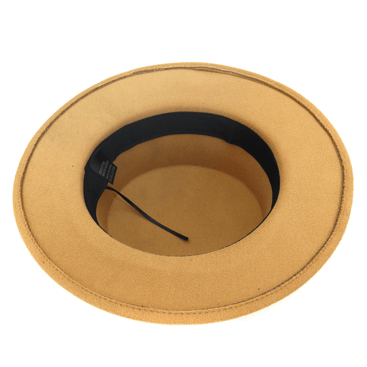 Simple Casual Warm Woolen All-Match British Fashion Metal Buckle Jazz Hat - MRSLM