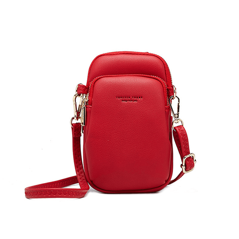 Pierreloues Women's Casual Crossbody Bag: Solid Shoulder Phone Bag for Everyday Use - MRSLM