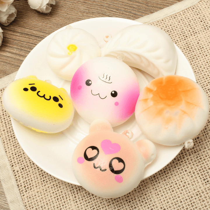 13PCS Simulation Cute Soft Squishy Super Slow Rising Ball Chain Kid Toy Collection - MRSLM