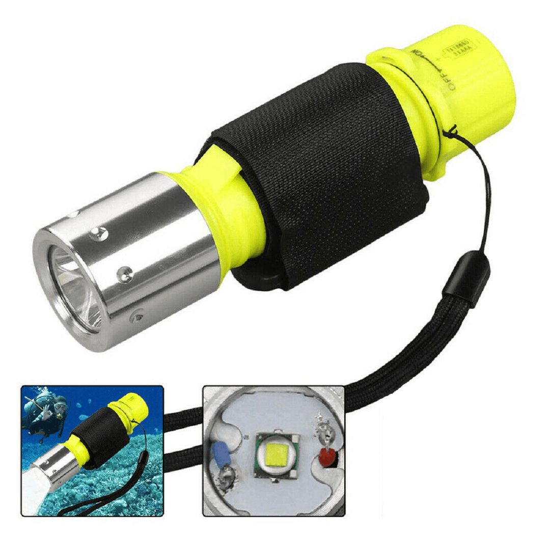 LED XM-T6 Professional Diving Flashlight Scuba Safety Light Diving Lamp Diving Lighting Tool Work Light - MRSLM