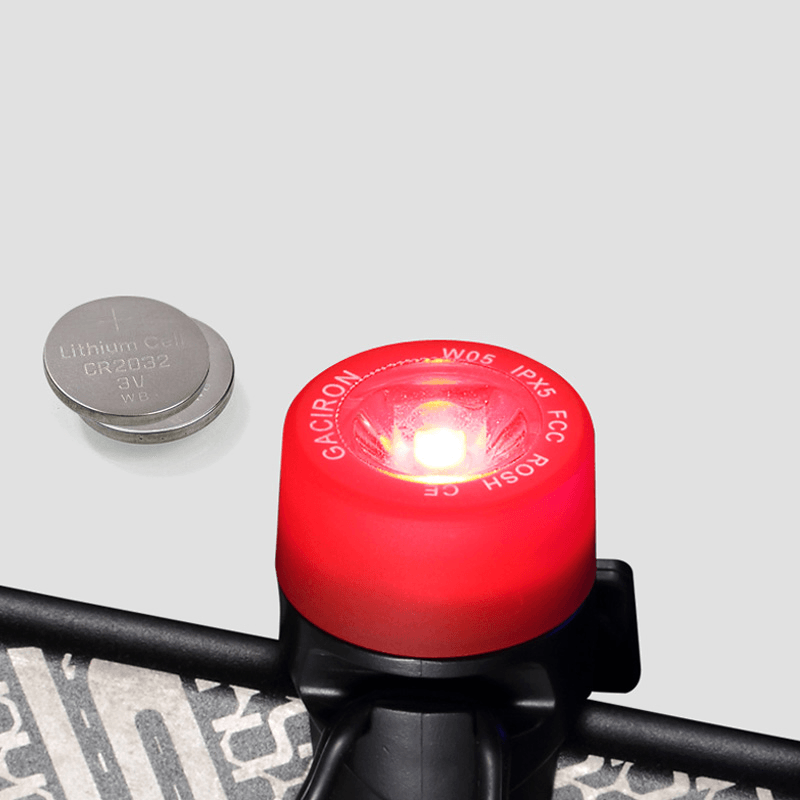 GACIRON W05 LED Bike Taillight 3 Modes IPX5 Waterproof Bicycle Warning Flashlight Rear Lamp - MRSLM
