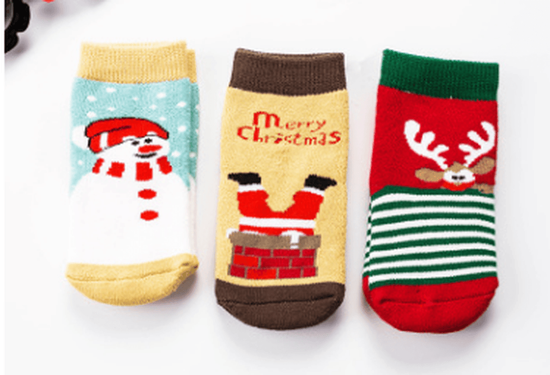 Children'S Christmas Socks Thicken Cartoon Baby Socks Children'S Cotton Socks - MRSLM