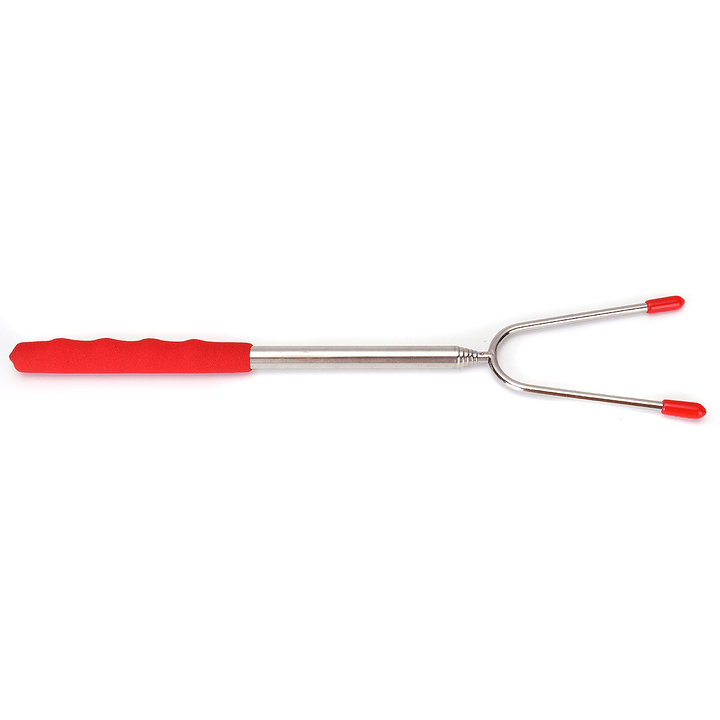 5Pcs 45'' Extendable Roasting Sticks BBQ Fork Telescoping Skewers Cooking Tool - MRSLM