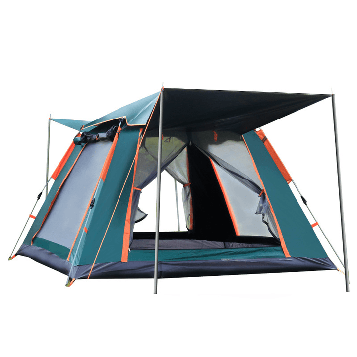 Outdoor Automatic Tent 4 Person Family Tent Picnic Traveling Camping Tent Outdoor Rainproof Windproof Tent Tarp Shelter - MRSLM