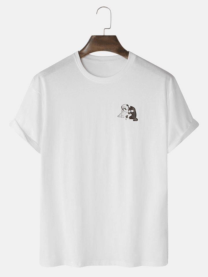 Designer Cartoon Animal Print Loose Short Sleeve T-Shirts - MRSLM