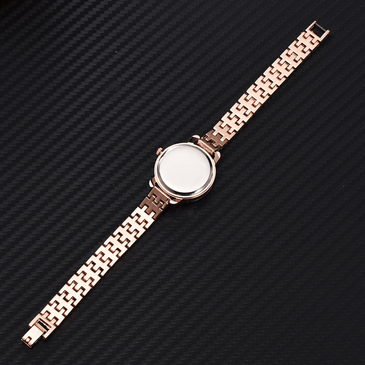 NAIDU Casual Style Decorative Ladies Wrist Watch Full Steel Band Quartz Watch - MRSLM