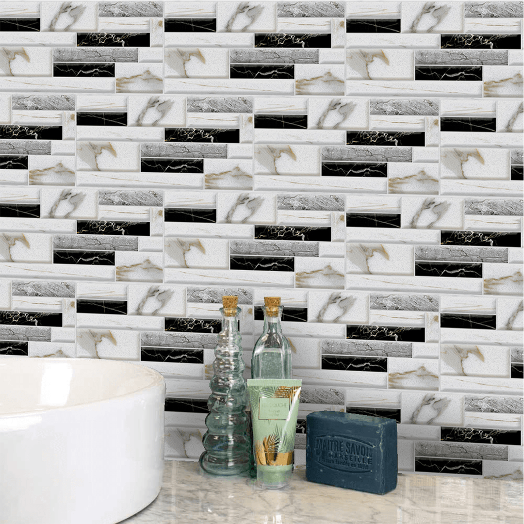 9Pcs/27Pcs/54Pcs Wall Sticker Kitchen Tile Stickers Bathroom Self-Adhesive Wall Decor Home DIY - MRSLM