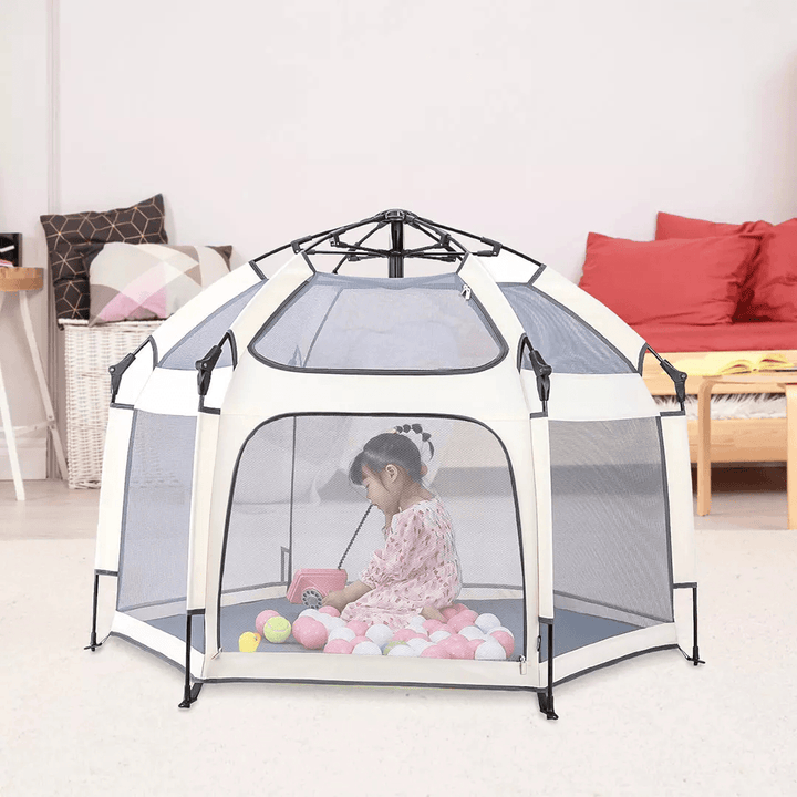 ZENPH Kids Tent from Toddler Playhouse Family Activity Beathable UPF 30+ Awning - MRSLM