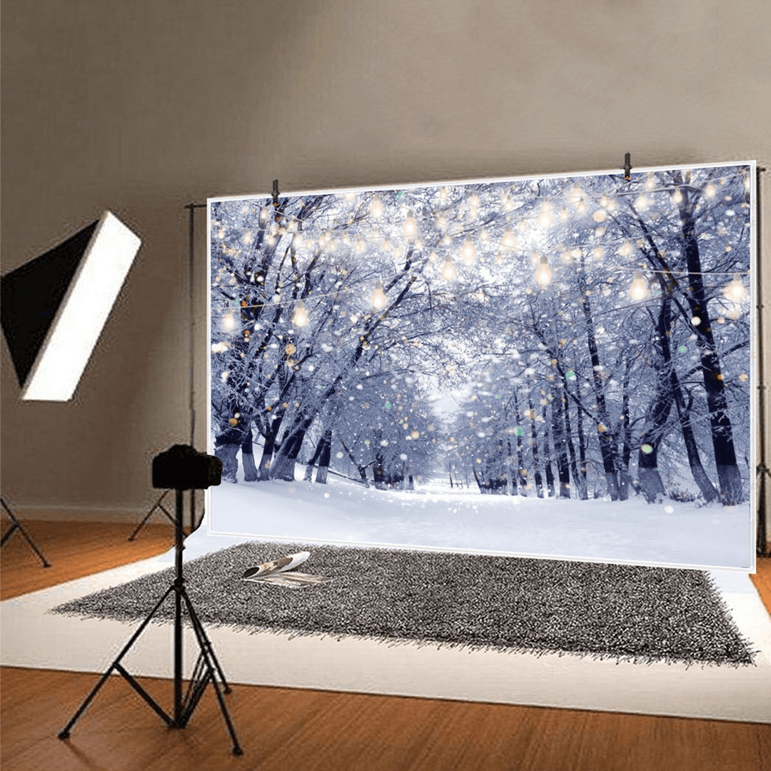 Christmas Snowflake Fantasy Forest Decor Photography Background Cloth Prop - MRSLM