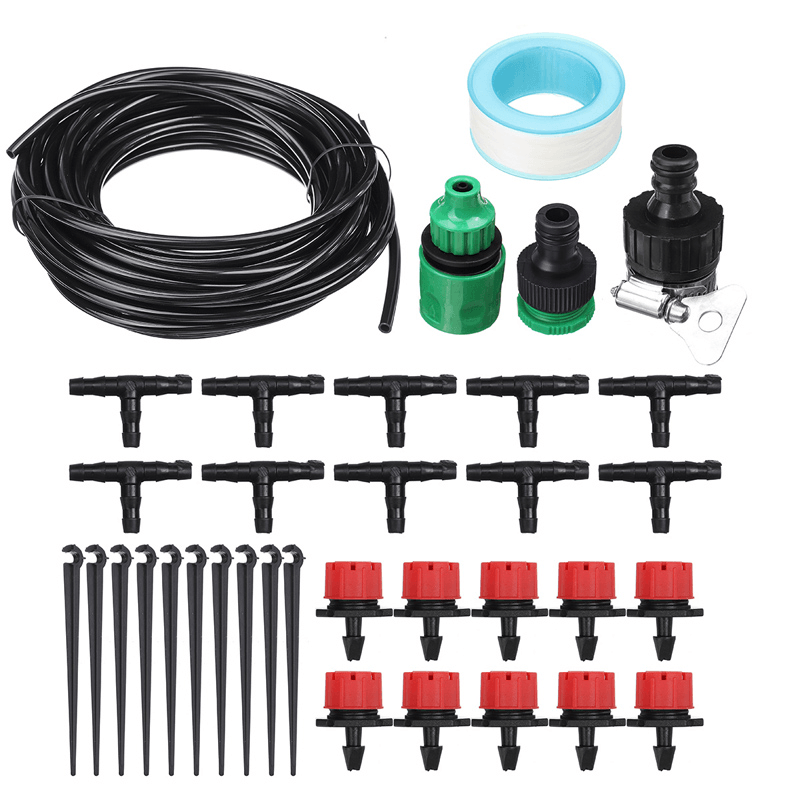 10/25M Hose Irrigation Dripper Watering Kit Automatic Irrigation System Garden Cooling Tool Kits - MRSLM