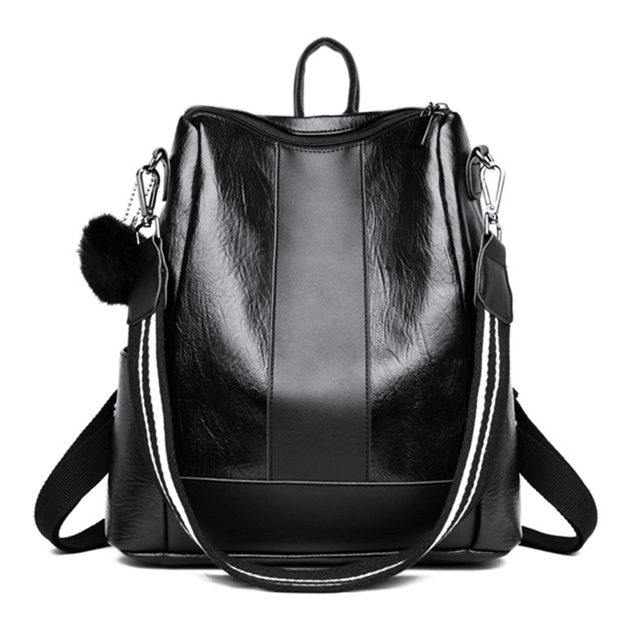 Women Lady School Leather Girls Backpack Outdoor Travel Portable Handbag Shoulder Bag - MRSLM