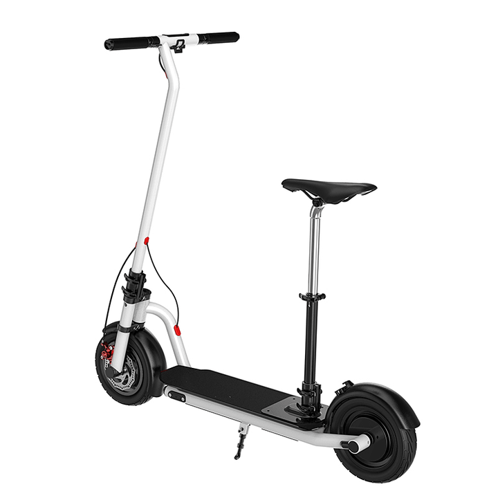 NEXTDRIVE N-7 300W 36V 10.4Ah Foldable Electric Scooter with Saddle for Adults/Kids 32 Km/H Max Speed 18-36 Km Mileage White - MRSLM