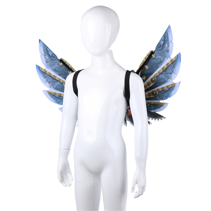 Mardi Gras Steampunk Gear Wings Cosplay Carnival Party Unisex Costume Wing Props - MRSLM
