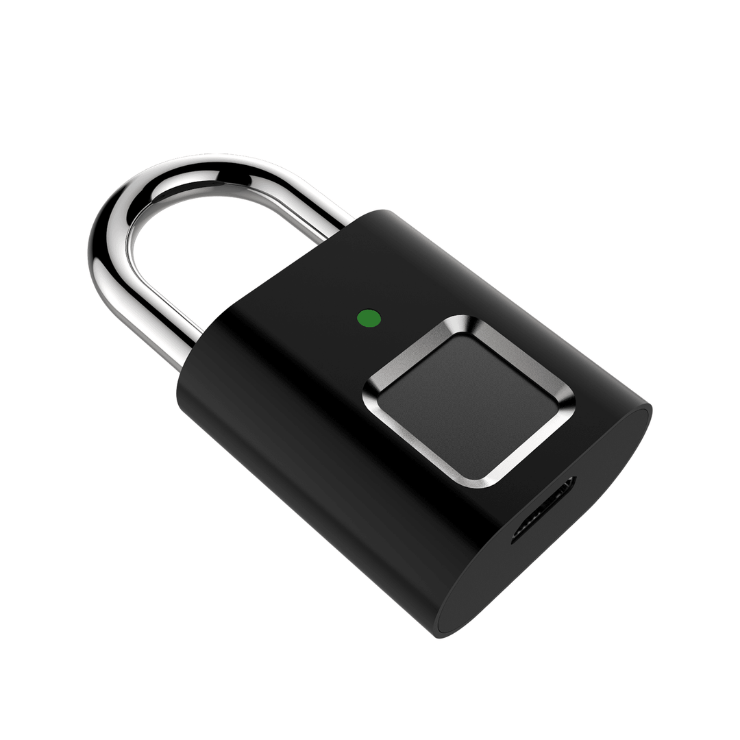 Anytek Smart Fingerprint Lock Security Keyless Padlock for Door Box Bag USB Charging - MRSLM
