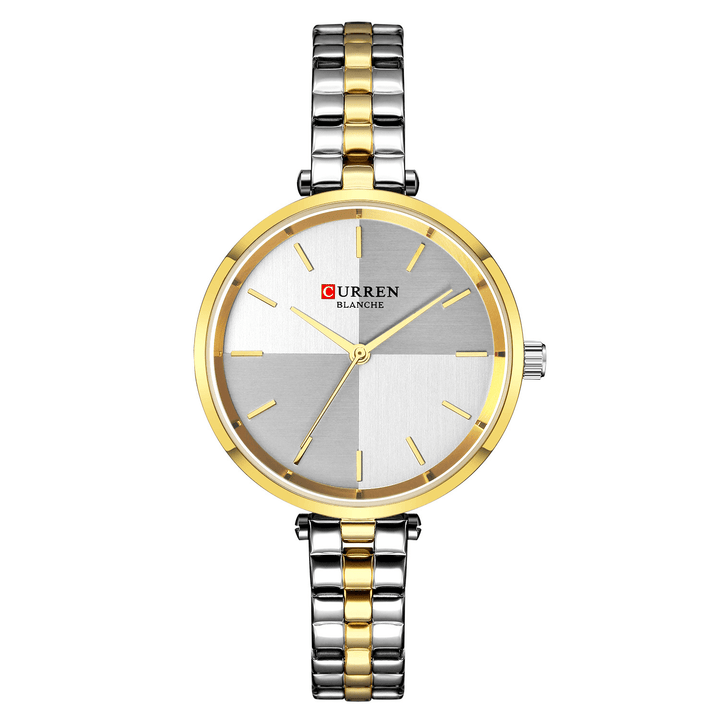 CURREN 9043 Simple Style Ladies Wrist Watch Stainless Steel Band Quartz Watches - MRSLM