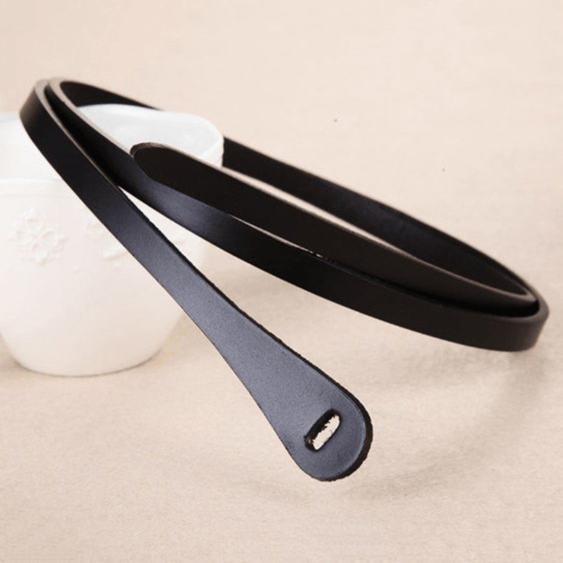 110CM Durable Womens Belt Fashion Design Vintage Cowhide Genuine Leather Belts - MRSLM