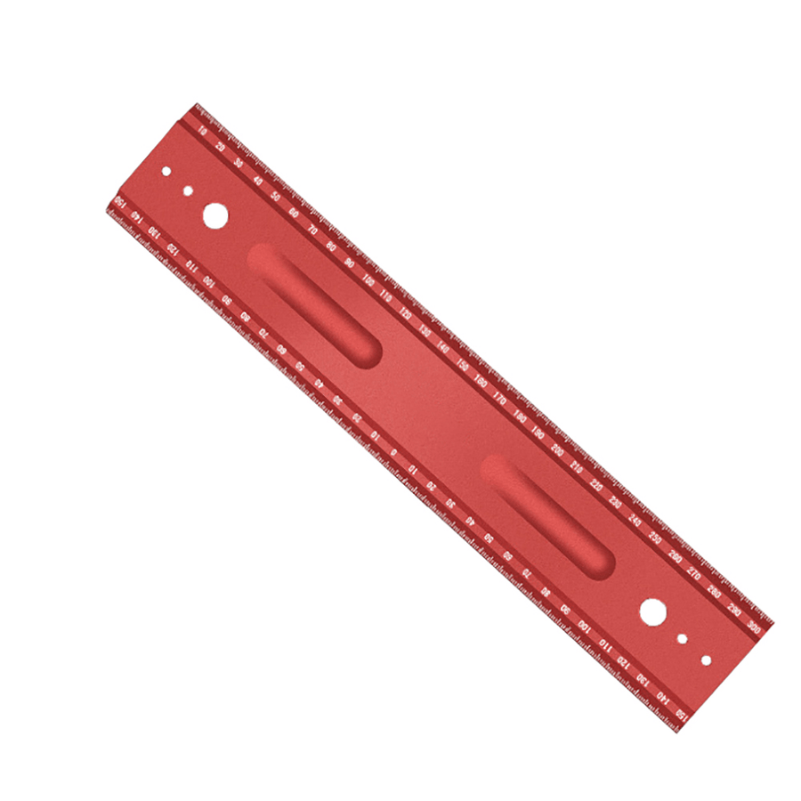 300Mm Carpenter'S Right Angle Measuring Ruler Precision Double Sided Leather Craft Cutting Auxiliary Woodworking Tool - MRSLM