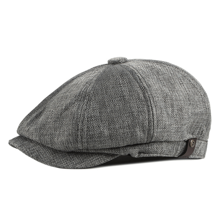 Octagonal Hat Men Spring and Summer Thin Linen Breathable Duck Tongue - MRSLM