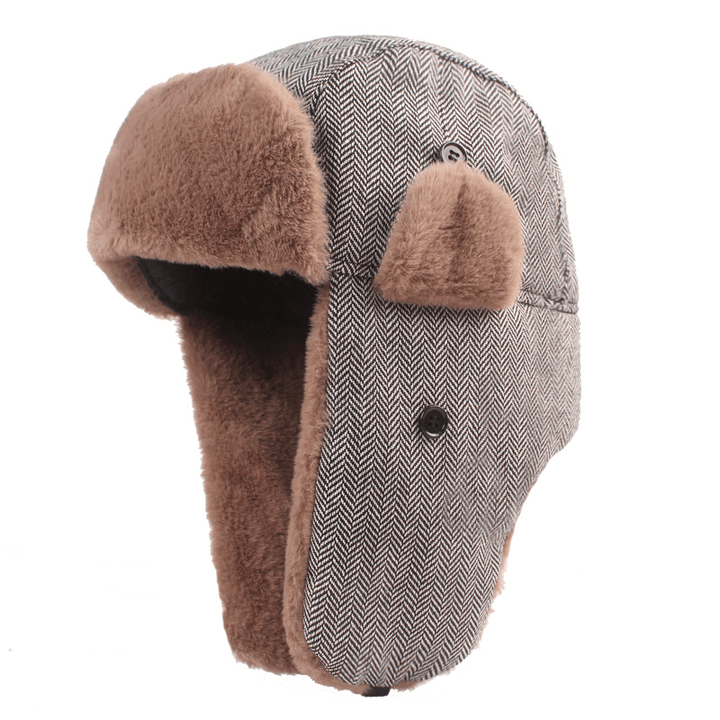 Men'S Thick Warm Ear Protection Snow Cap - MRSLM