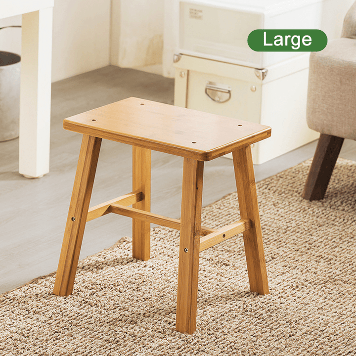 Bamboo Stool Chair Fishing Wooden Rest Seat Strong Vase Base Home Kitchen S/M/L - MRSLM