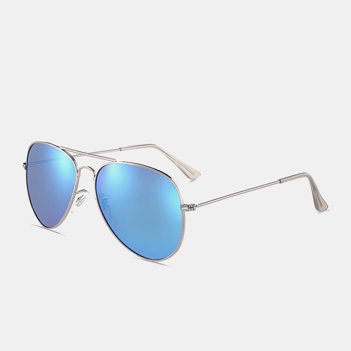 Unisex Alloy Full Frame Double Bridge Toad Glasses Polarized UV 400 All-Match Retro Sunglasses - MRSLM