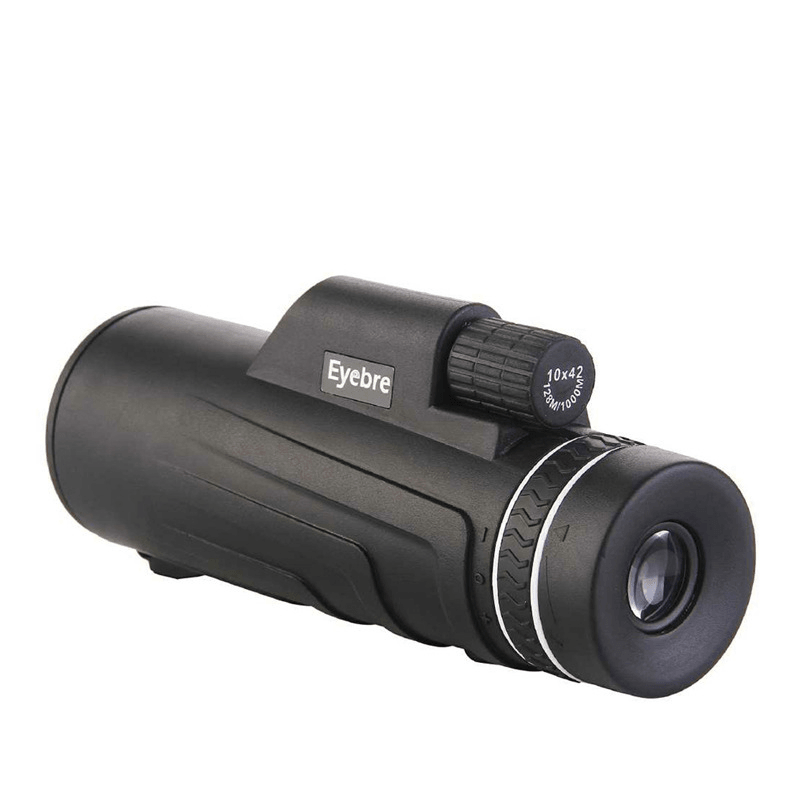 10X42 HD Zoom Monocular Waterproof Telescope Camping Night Vision Bird Watching with Phone Clip - MRSLM