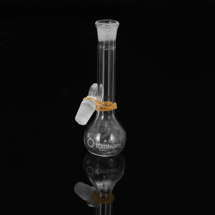 10Ml Clear Glass Volumetric Flask W/ Glass Stopper Lab Chemistry Glassware - MRSLM