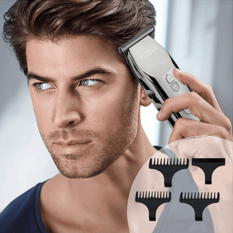 RAZIO Electric LCD Professsional Hair Clipper Trimmer Rechargeable Haircut Machine for Men - EU Plug - MRSLM