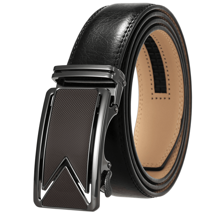 Fashion Men'S Two-Layer Cowhide Automatic Buckle Trouser Belt - MRSLM