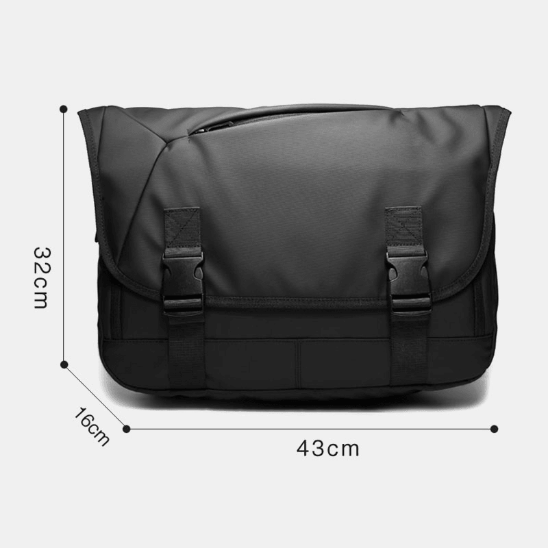 Men PVC Waterproof Large Capacity Crossbody Bag Multifunction 15.6 Inch Laptop Briefcases Messenger Shoulder Bag - MRSLM