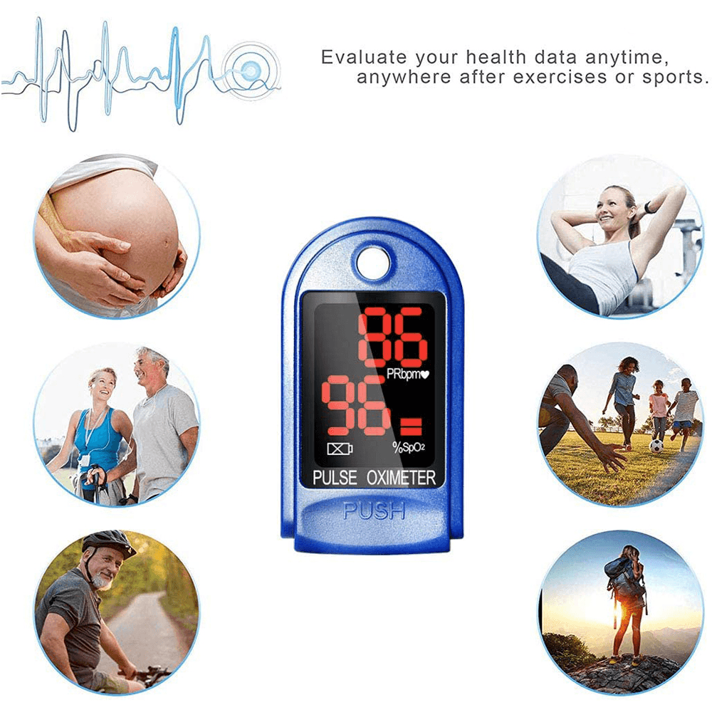 Electric Portable OLED Finger Oximeter Fingertip Pulsoximeter Equipment with Sleep Monitor Heart Rate Spo2 PR Pulse Oximeter - MRSLM