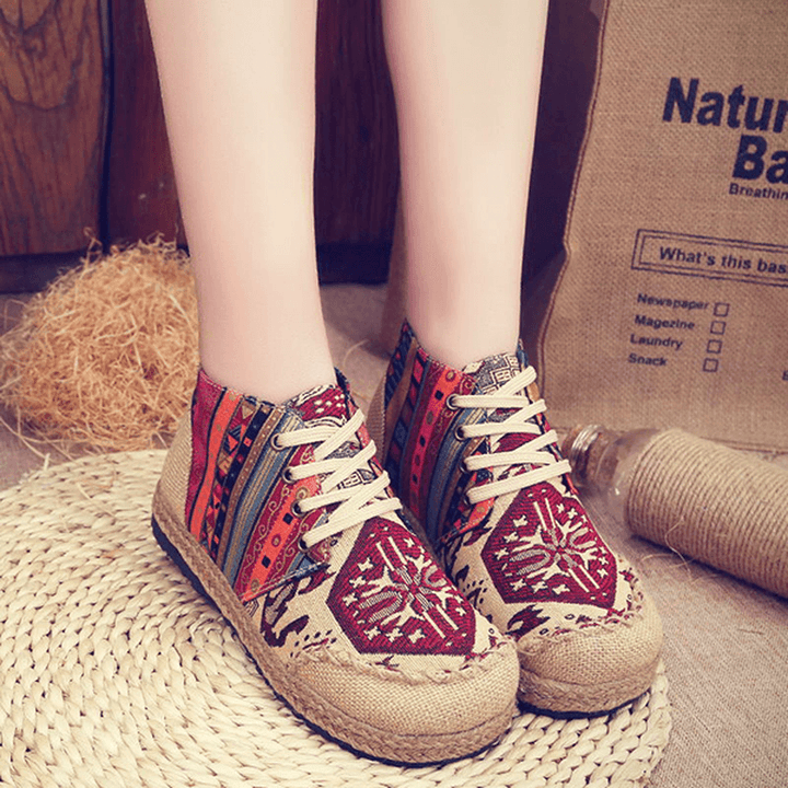 Vintage Colorful Pattern Boots - MRSLM