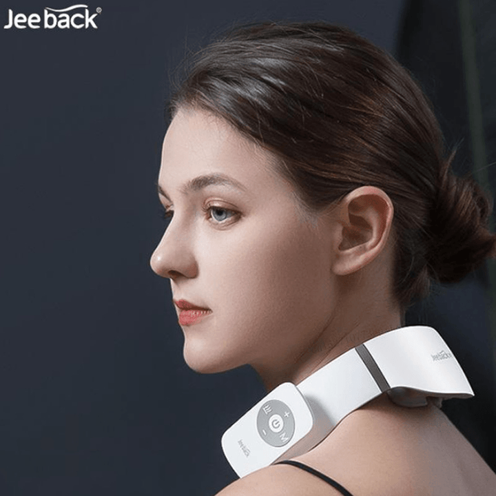 Jeeback G3 Electric Wireless Neck Massager TENS Pulse Relieve Neck Pain from 4 Head Vibrator Heating Cervical Massage Health Care - MRSLM