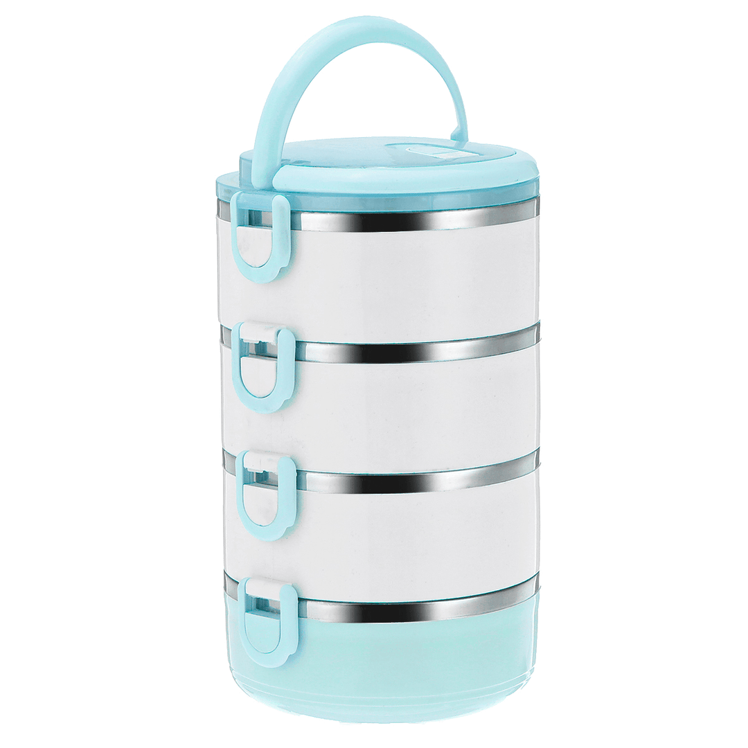 1/2/3/4 Layer Stainless Steel Lunch Box Insulation Food Thermal Lunch Storage Box Outdoor Camping Picnic - MRSLM