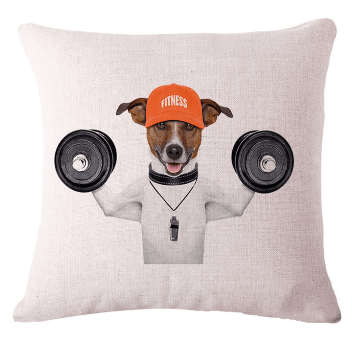 Honana 45X45Cm Home Decoration Creative Cute Cartoon Dogs 8 Optional Patterns Cotton Linen Pillowcases Sofa Cushion Cover - MRSLM