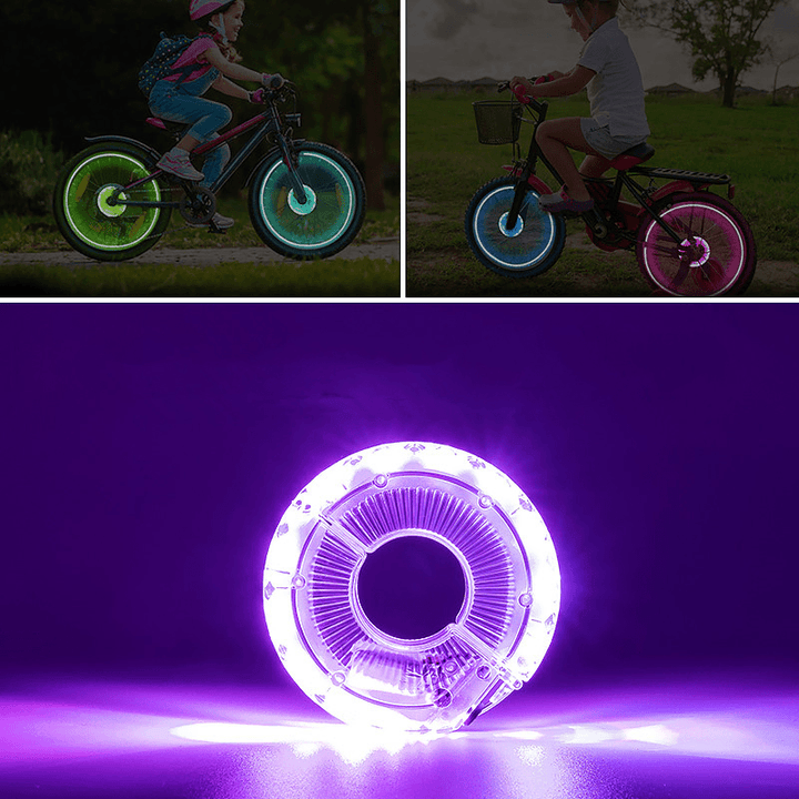 XANES® Optical/Vibration Sensor RGB LED Bicycle Wheel Lights Flash Light Neon Lamp Cover Wheel for Kids Balance Bikes Mountain Road Bike - MRSLM