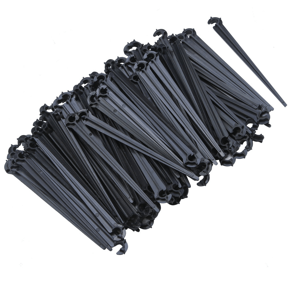 50Pcs Irrigation Drip Support Stakes 1/4 Inch Tubing Hose Holder for Vegetable Gardens or Flower Beds Water Flow Drip Irrigation System - MRSLM