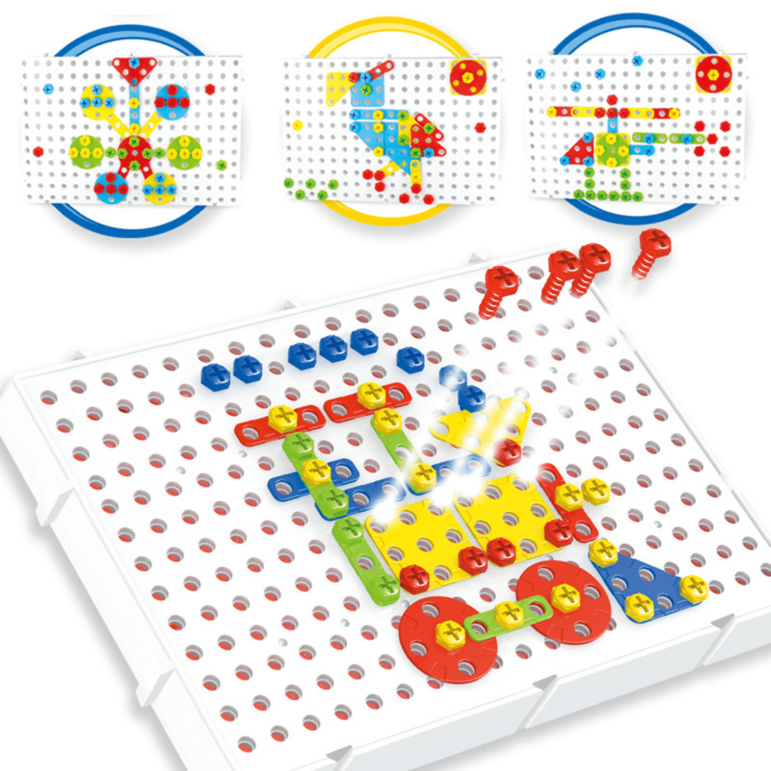 78 Pcs Drilling Screw Puzzle Jigsaw Toys Electric Drill Puzzle Toys Disassemble Children Building Bricks Intellectual Training Toys Kid Gift - MRSLM