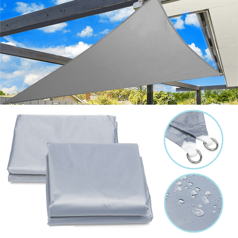 3.6M/5M Triangle Sun Shade Sail Outdoor Garden Patio UV Proof Awning Canopy Screen Cover - MRSLM