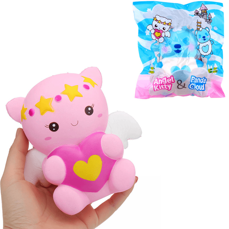 Creamiicandy Yummiibear Angel Kitty Panda Cloud Licensed Squishy 14Cm with Packaging Collection Gift Soft Toy - MRSLM