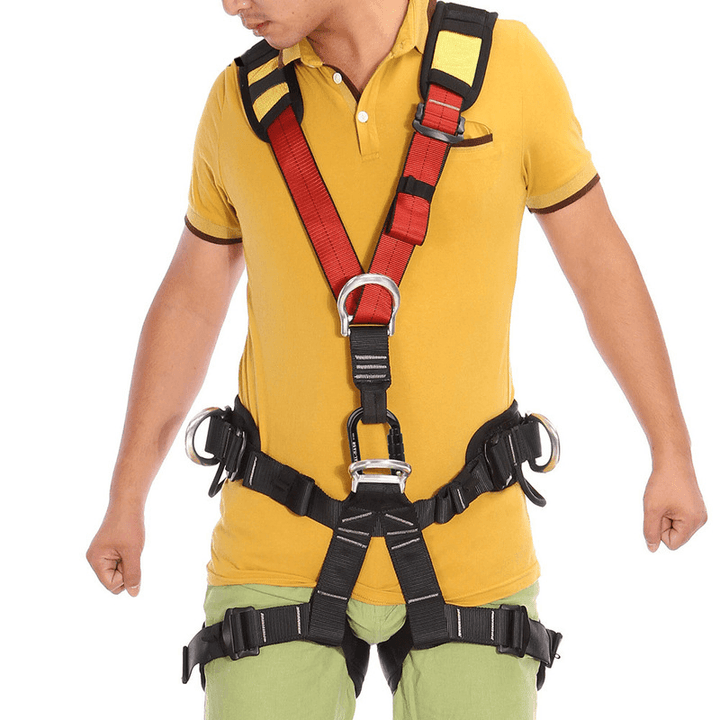 XINDA Rock Climbing Full Body Safety Belt Mountaineering Rescue Rappelling Aloft Work Suspension Strap - MRSLM