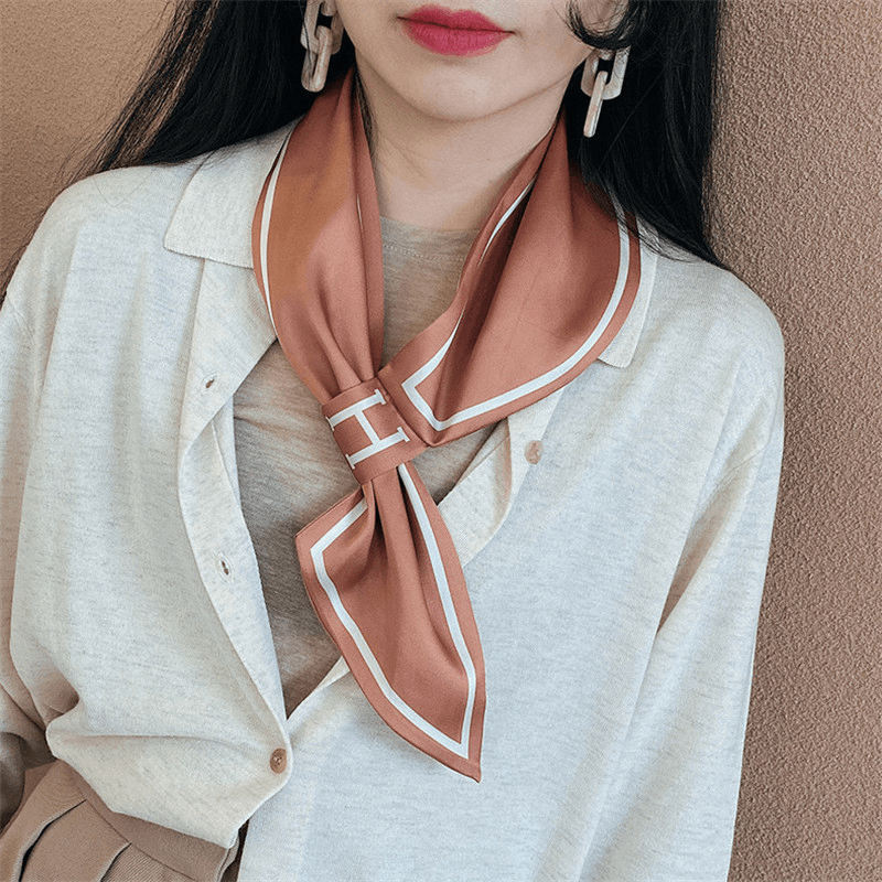 Temperament Scarf H Letter Stewardess Scarf - MRSLM