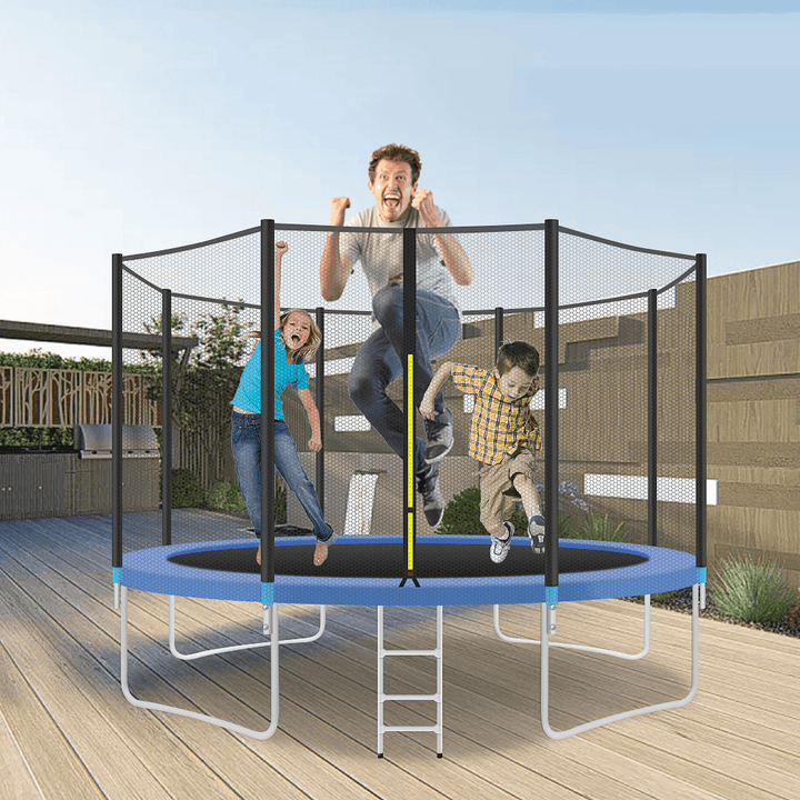 10/12F Trampoline Safety Jumping Bed with Replacement Protective Net Anti-Fall Nylon Fitness Training Max Load 350/400Kg for Kids Adult - MRSLM