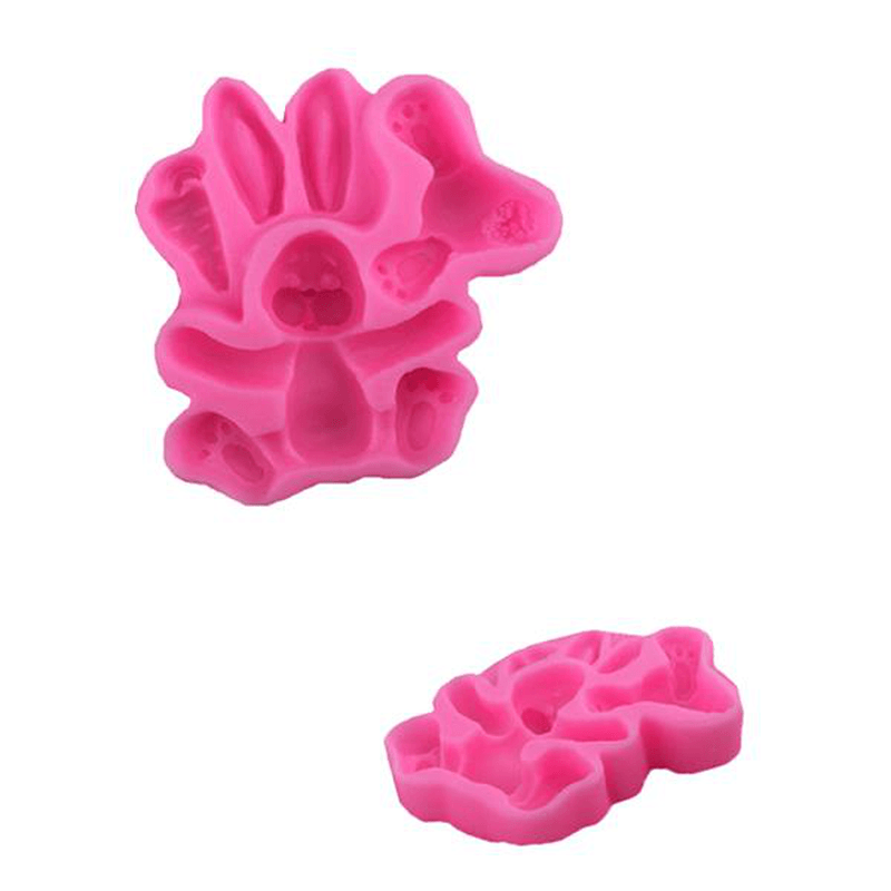 3D RABBIT Easter Bunny Silicone Mould Fondant Cake Baking Molds M116 Cupcake Tools Kitchen Accessories - MRSLM