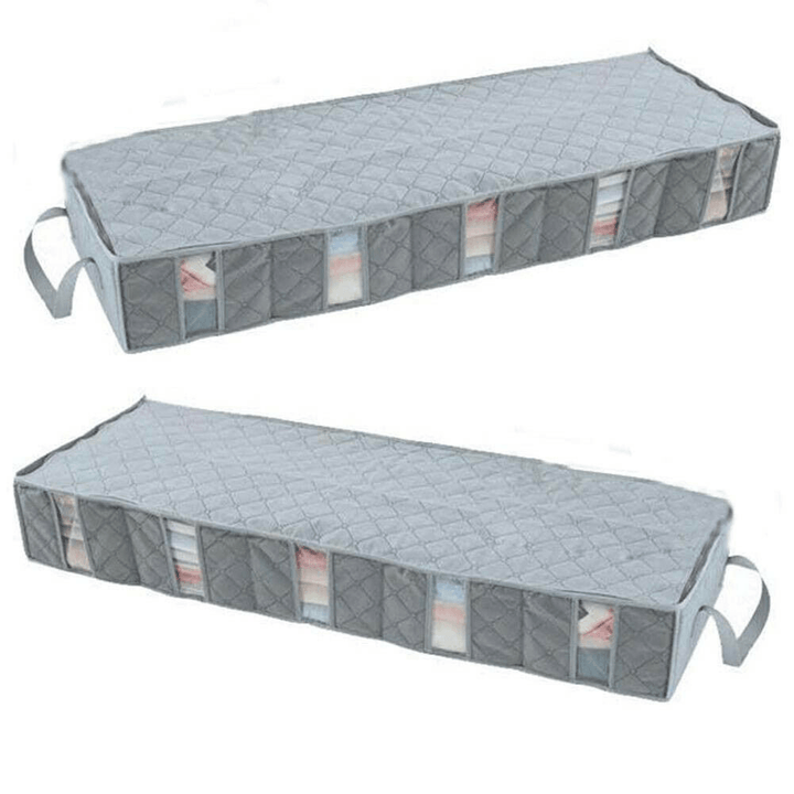 53L under Bed Storage Bag Bedding Clothes Organizer Home Underbed Space Saving - MRSLM