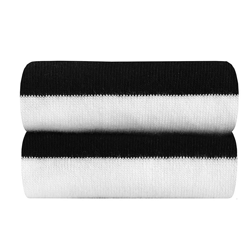 Men Stripe Combed Cotton Short Athletic Socks - MRSLM